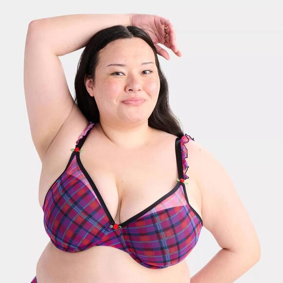 NWT Parade Silky Mesh Flutter Strap T-Shirt Bra, Size M+ (32G, 34DD, 34DDD) - Picture 1 of 4